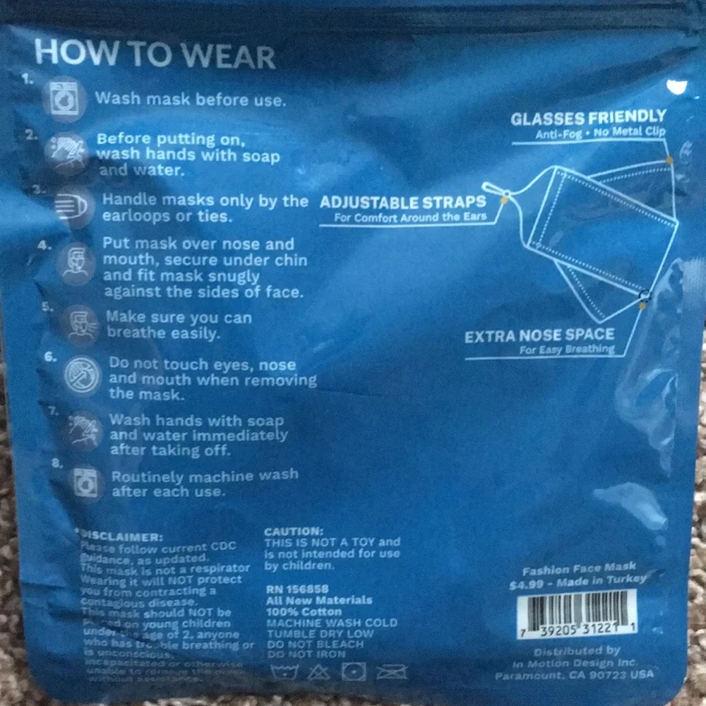 😷 Unisex Face Mask